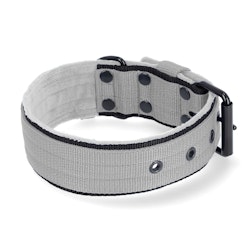 Active Komfort Black Edition Grått - Brett slitstarkt halsband med spänne
