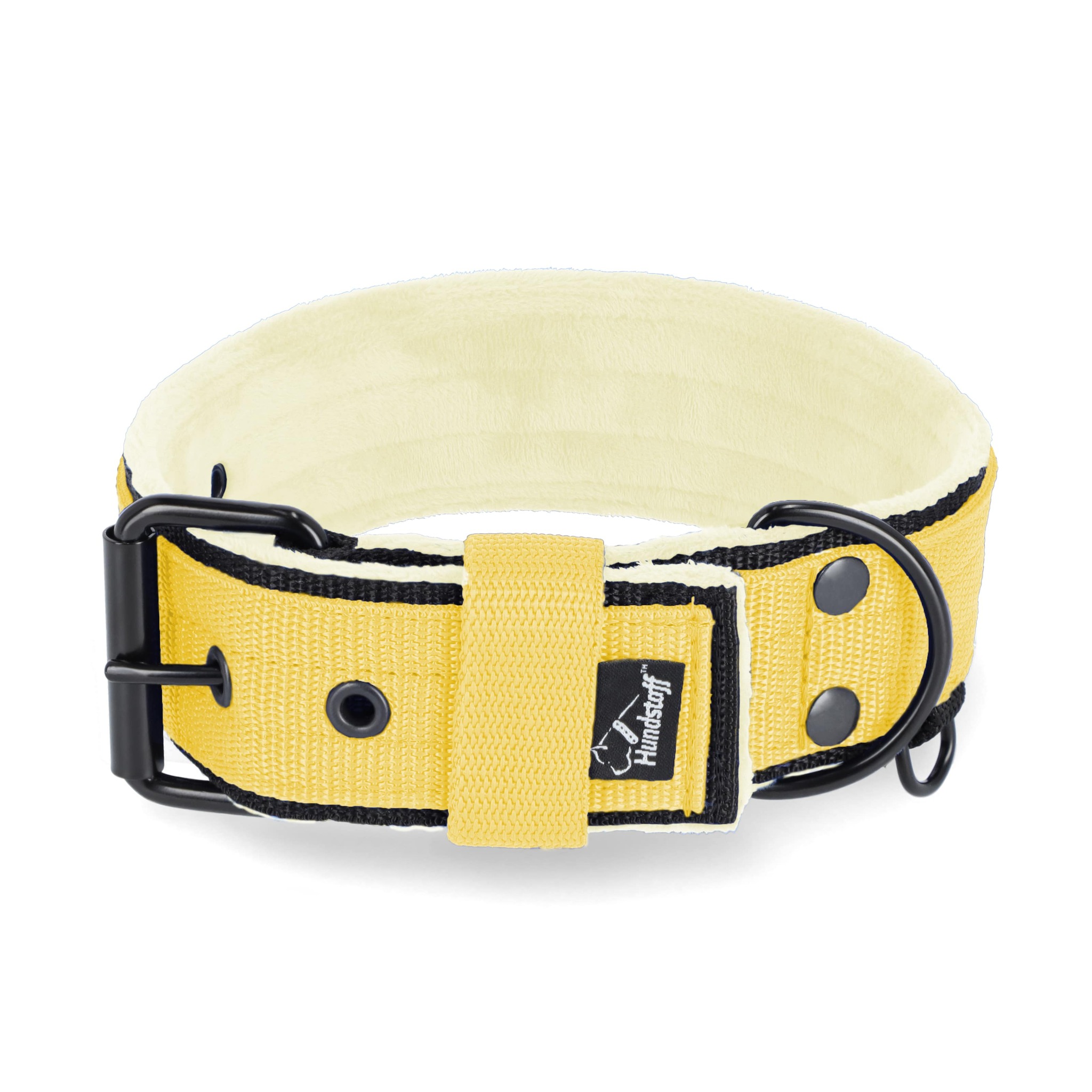 Active Komfort Black Edition Baby Yellow - Brett slitstarkt halsband med spänne