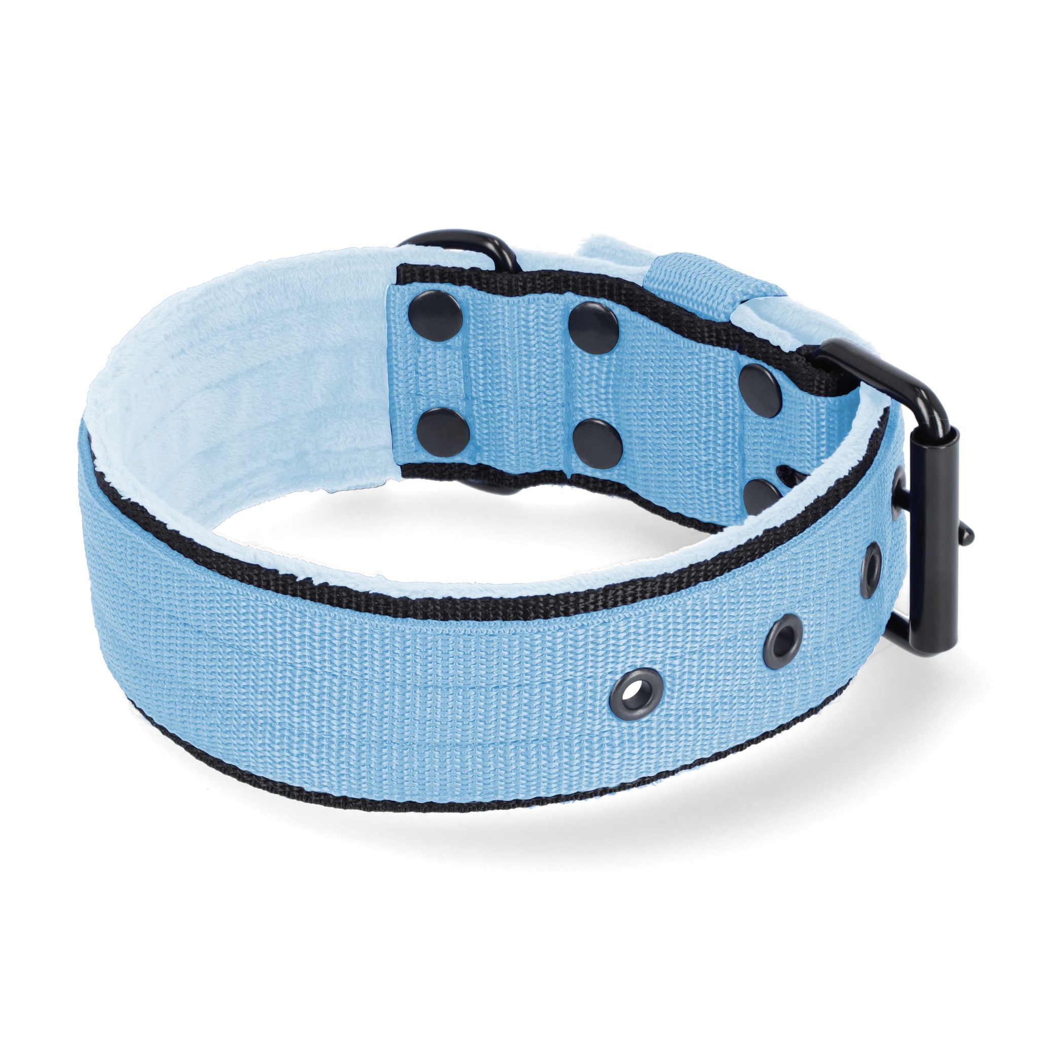 Active Komfort Black Edition Baby Blue - Brett slitstarkt halsband med spänne