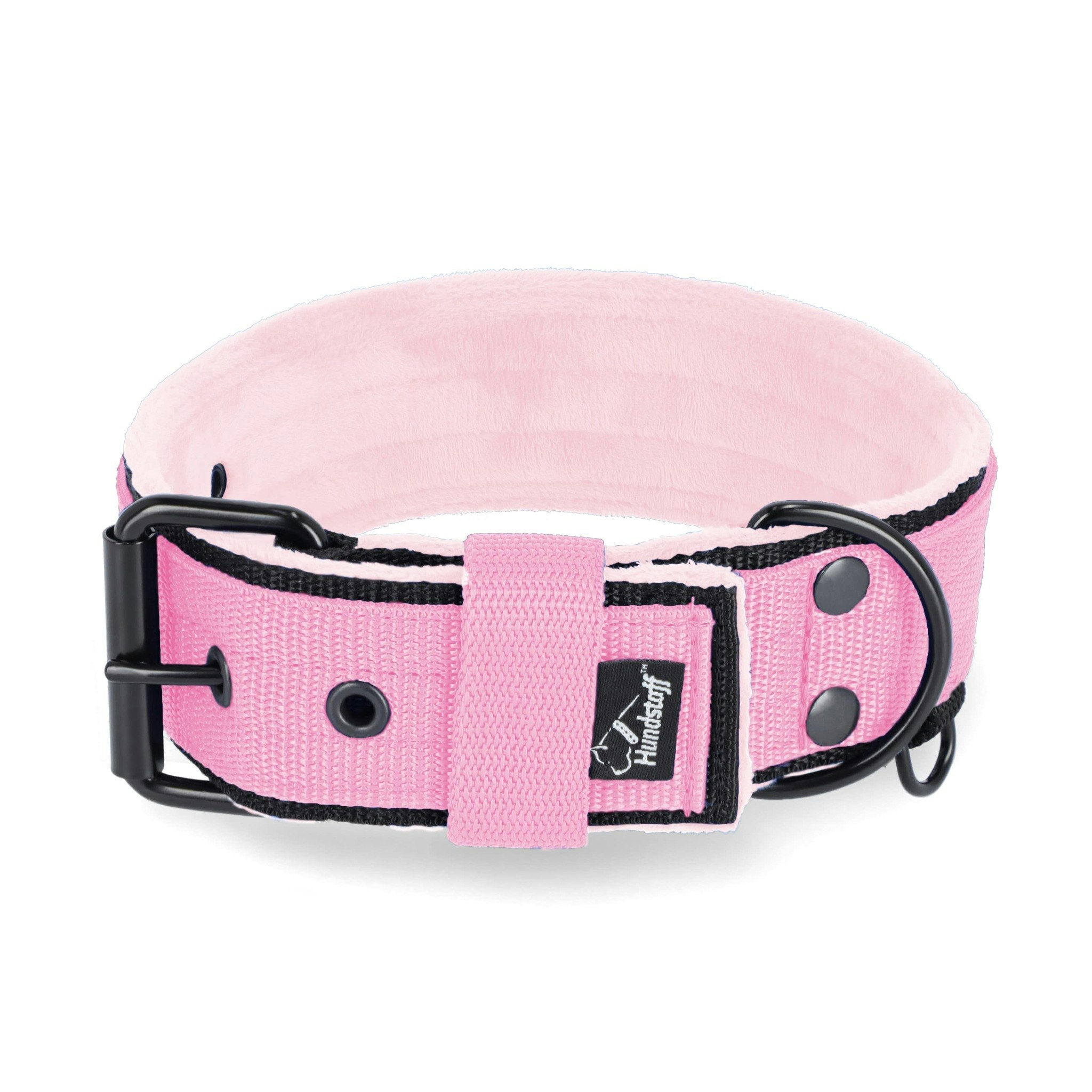 Active Komfort Black Edition Baby Pink - Brett slitstarkt halsband med  spänne - Hundstaff