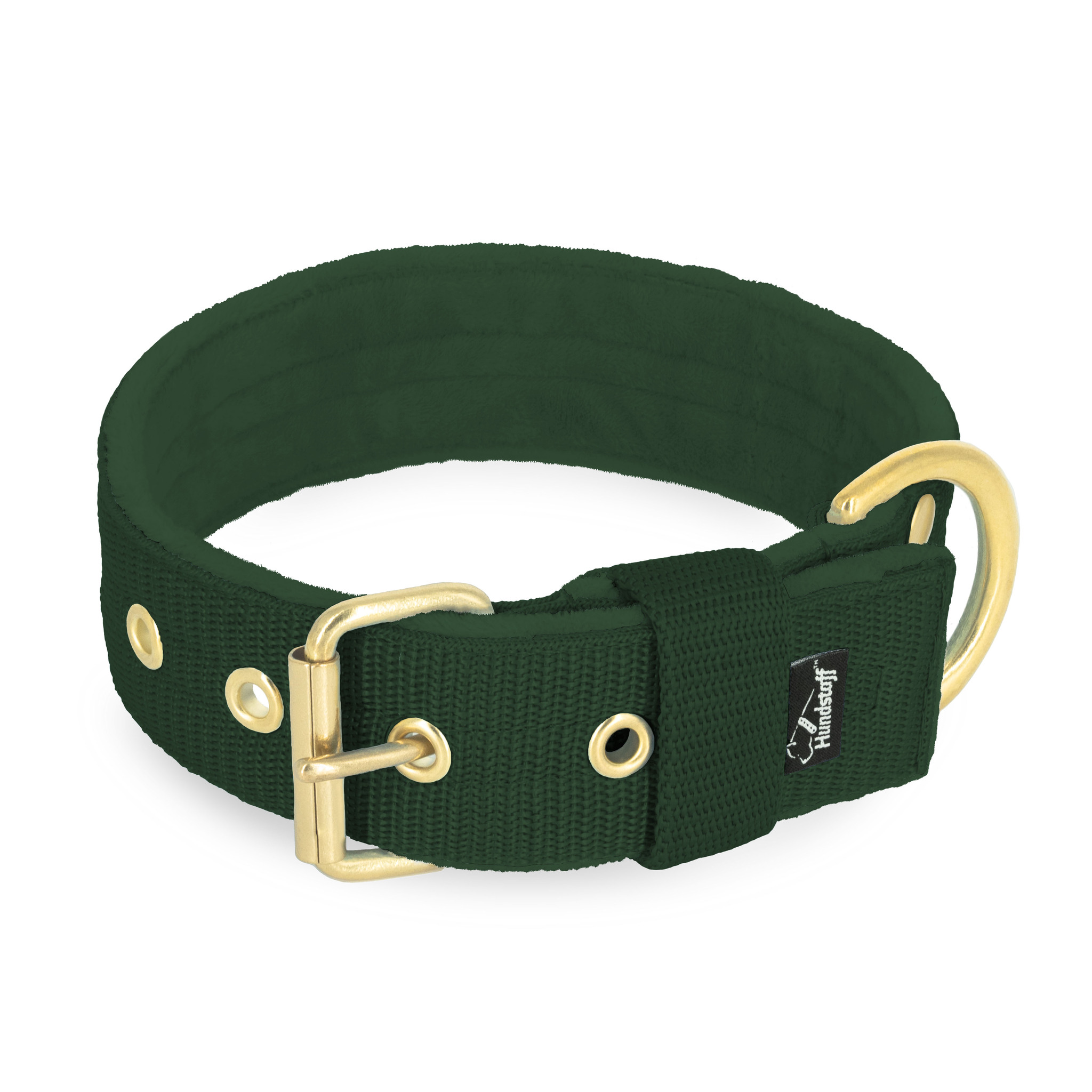 Active Golden Forest Green - Brett slitstarkt halsband med spänne
