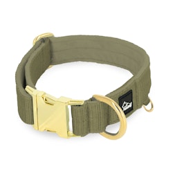 Easy Clip Golden Khaki - Reglerbart halsband med knäppspänne