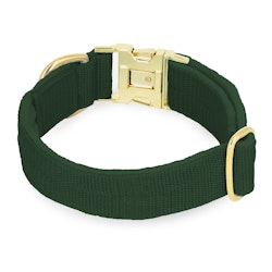 Easy Clip Golden Forest Green - Reglerbart halsband med knäppspänne