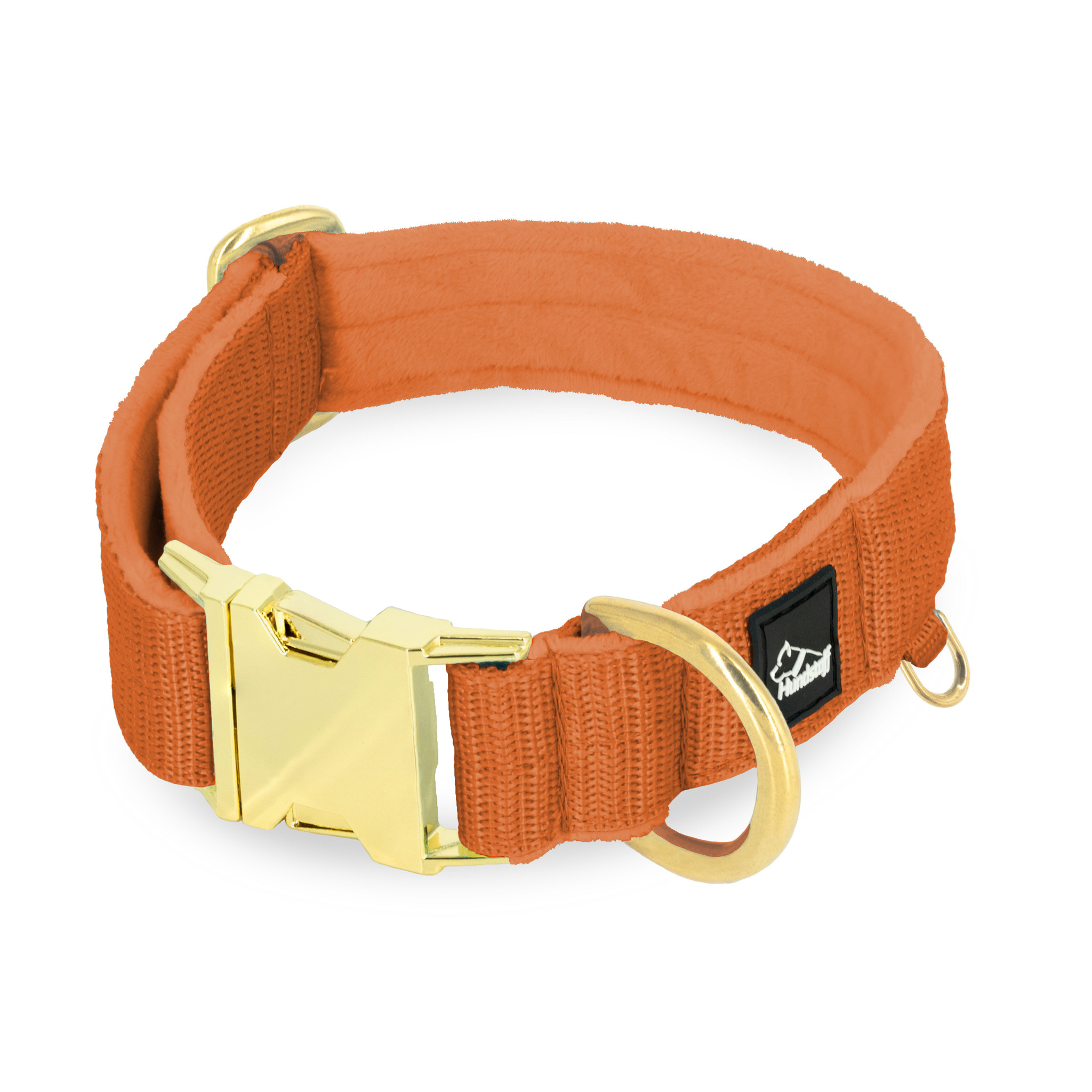 Easy Clip Golden Burned Orange - Reglerbart halsband med knäppspänne