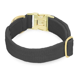 Easy Clip Golden Dark Grey - Reglerbart halsband med knäppspänne