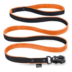 Walk Leash Black Edition Orange - Säkert nylonkoppel i olika längder