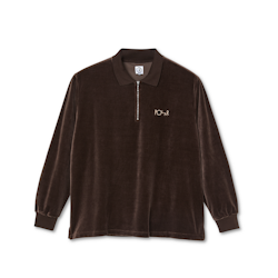 Velour Zip Polo Longsleeve (Polar Skate Co.)