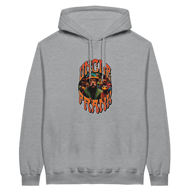 Hoodie "Muppgubbar" Gråmelerad