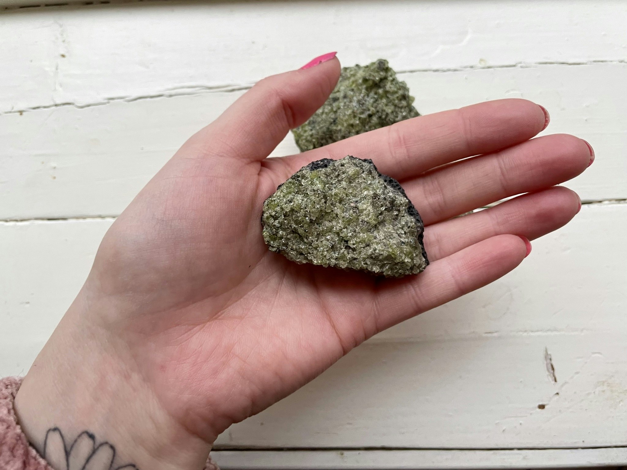 Olivin (Peridot) råa