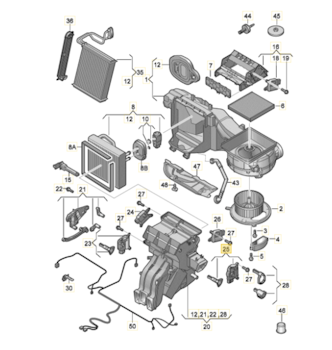 Reguleringsmotor for temperaturspjeld VW OE  5Q0 898 511 F