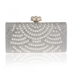 Silver Pearls Clutch