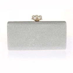 Silver Pearls Clutch