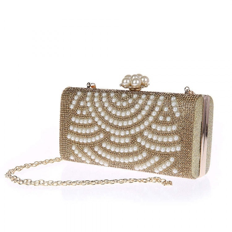 Golden Pearls Clutch