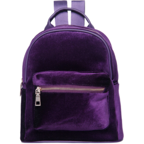 Velvet Backpack Purple