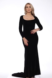 Morticia Blacka Velvet Dress