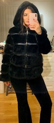 Celine Faux Fur Jacket Black