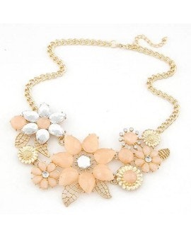 Flora Peach Gold Halsband