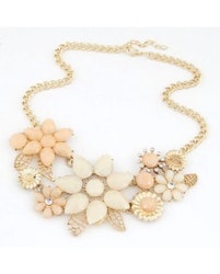 Flora Beige Gold Halsband