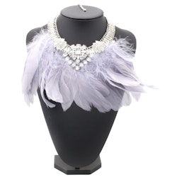 Feather Grey Halsband