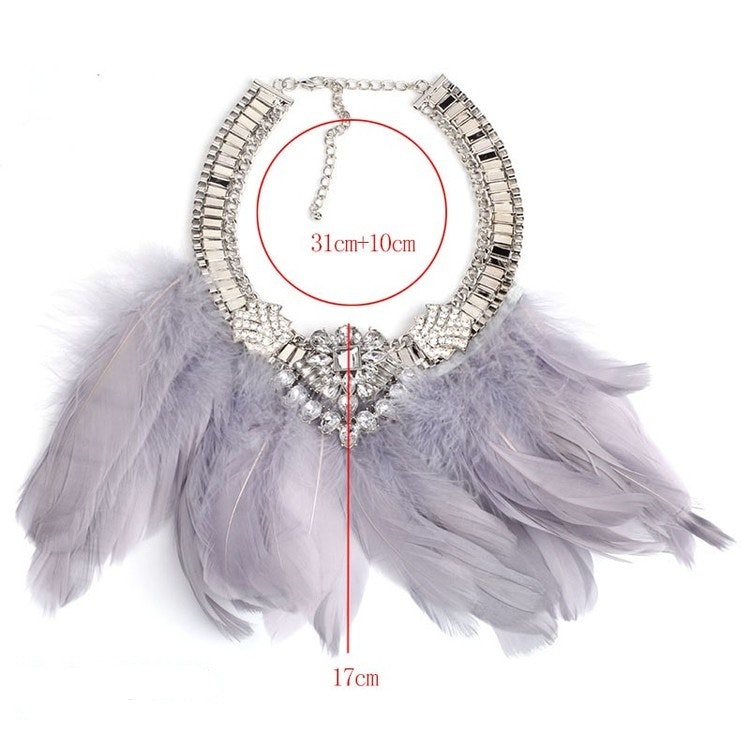 Feather Grey Halsband