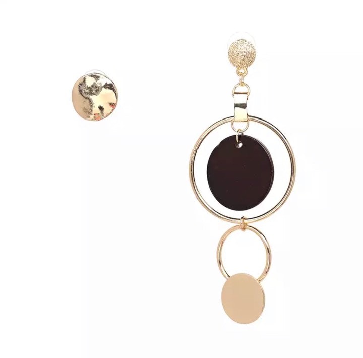 Asymmetric Bonnie Brown Earrings