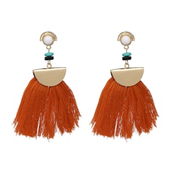 Carol Orange Tassel Örhängen