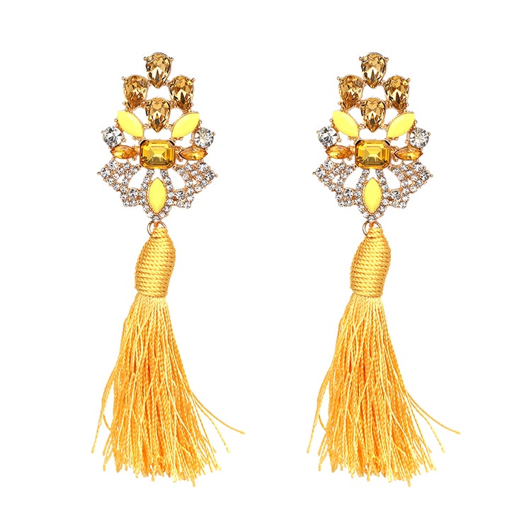 Örhängen Stina Yellow Tassel