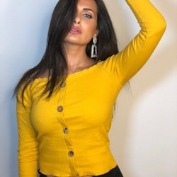 Ramina Top With Buttons Yellow