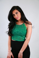 Trina Top With Lace Green