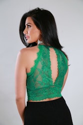 Trina Top With Lace Green