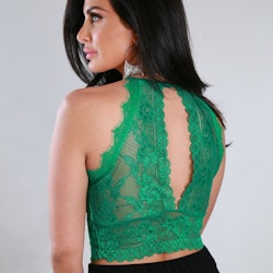 Trina Top With Lace Green