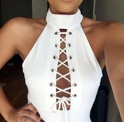 Zharah Crop Top White