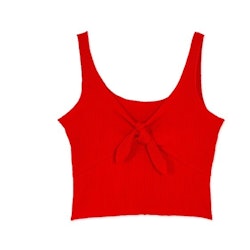 Tracy Crop Top With Tie Red