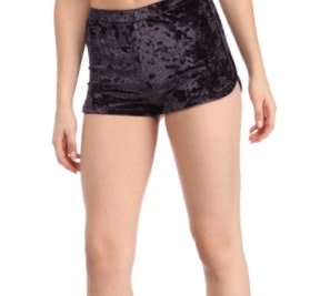 Mrs. Velvet Shorts Crushed Black/Purple