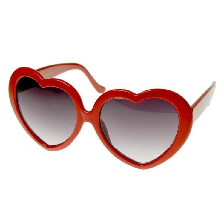 Heart Sunglasses Red