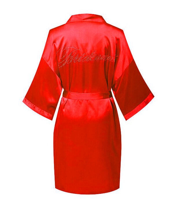 Bridesmade Robe Red