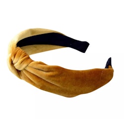 Velvet Hairband With Knot Yellow