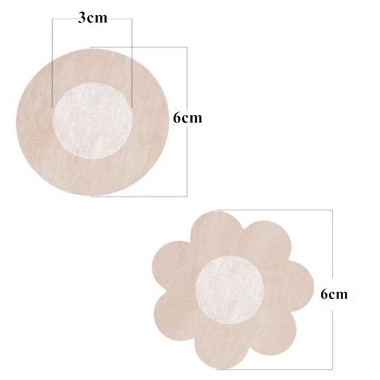 Nipple Cover Stickers Nude 1 Pair Flower