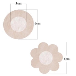 Nipple Cover Stickers Nude 2 Pair Flower