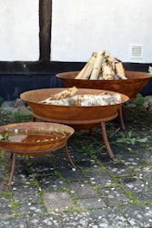 Eldskål på ben, Rost Ø47cm