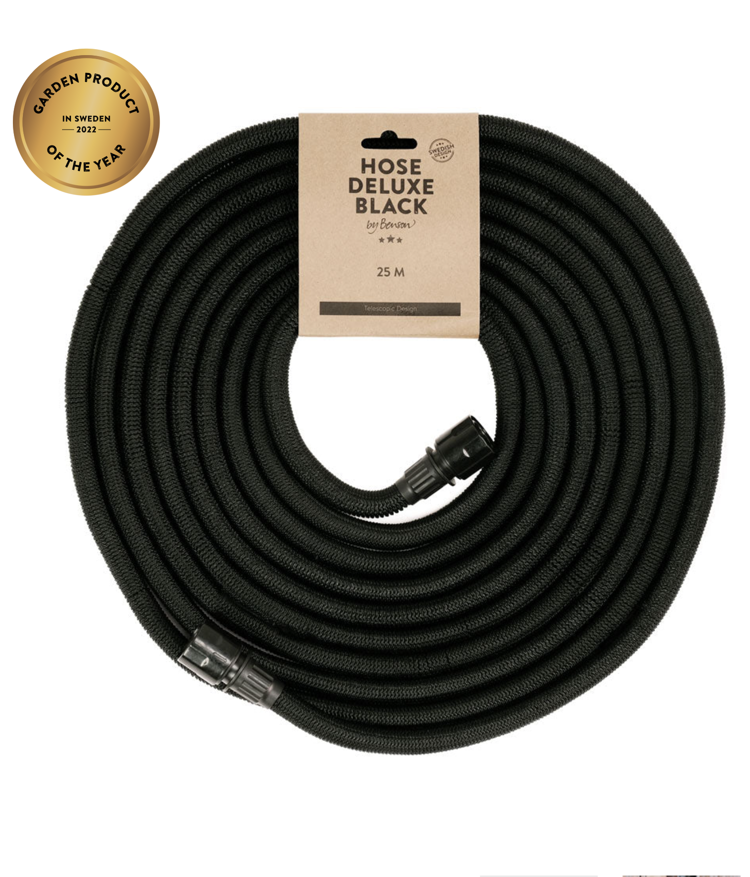 Vattenslang Deluxe, By Benson 15m/25m/50m - Black