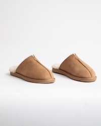 STAVANGER Fårskinnstofflor, Beige