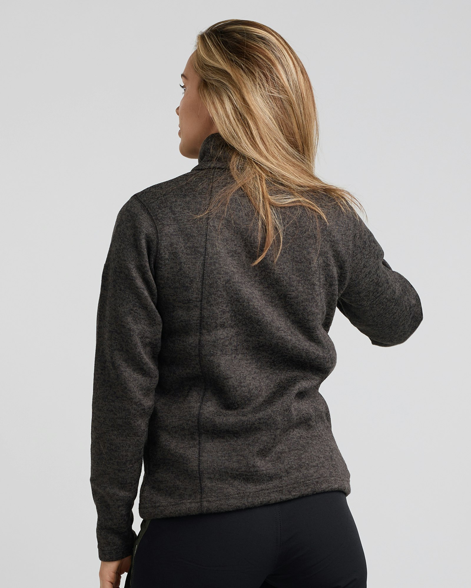 Flatfleece Jacka Dam Mörkgrå