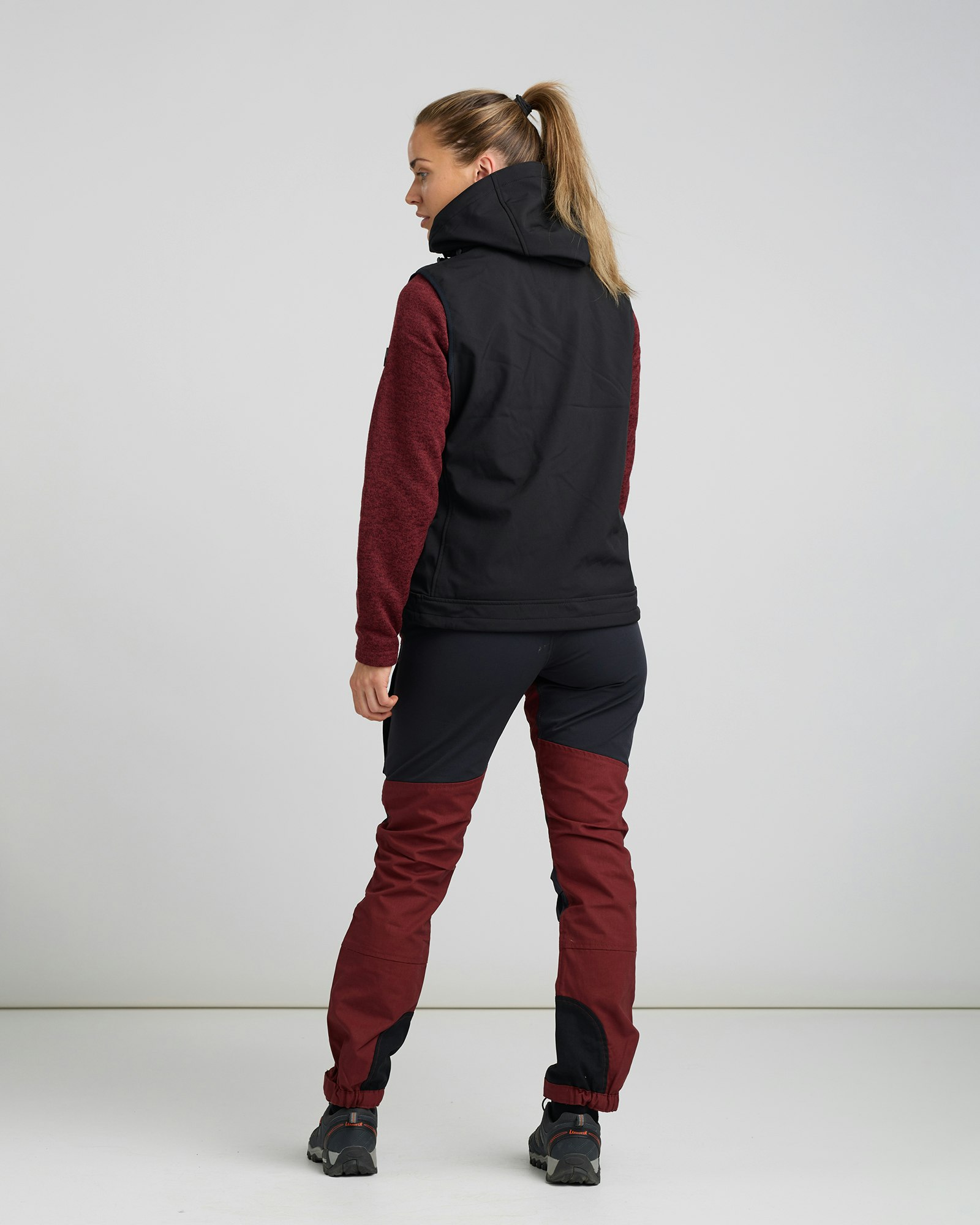 Vest Dam Hybrid Softshell, Black