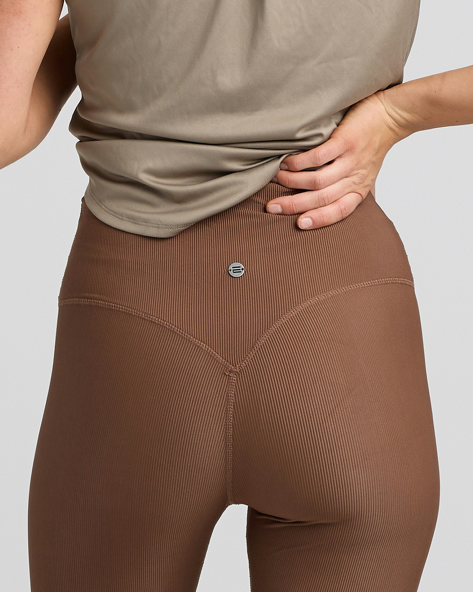 Ribbtights High Waist - Brun
