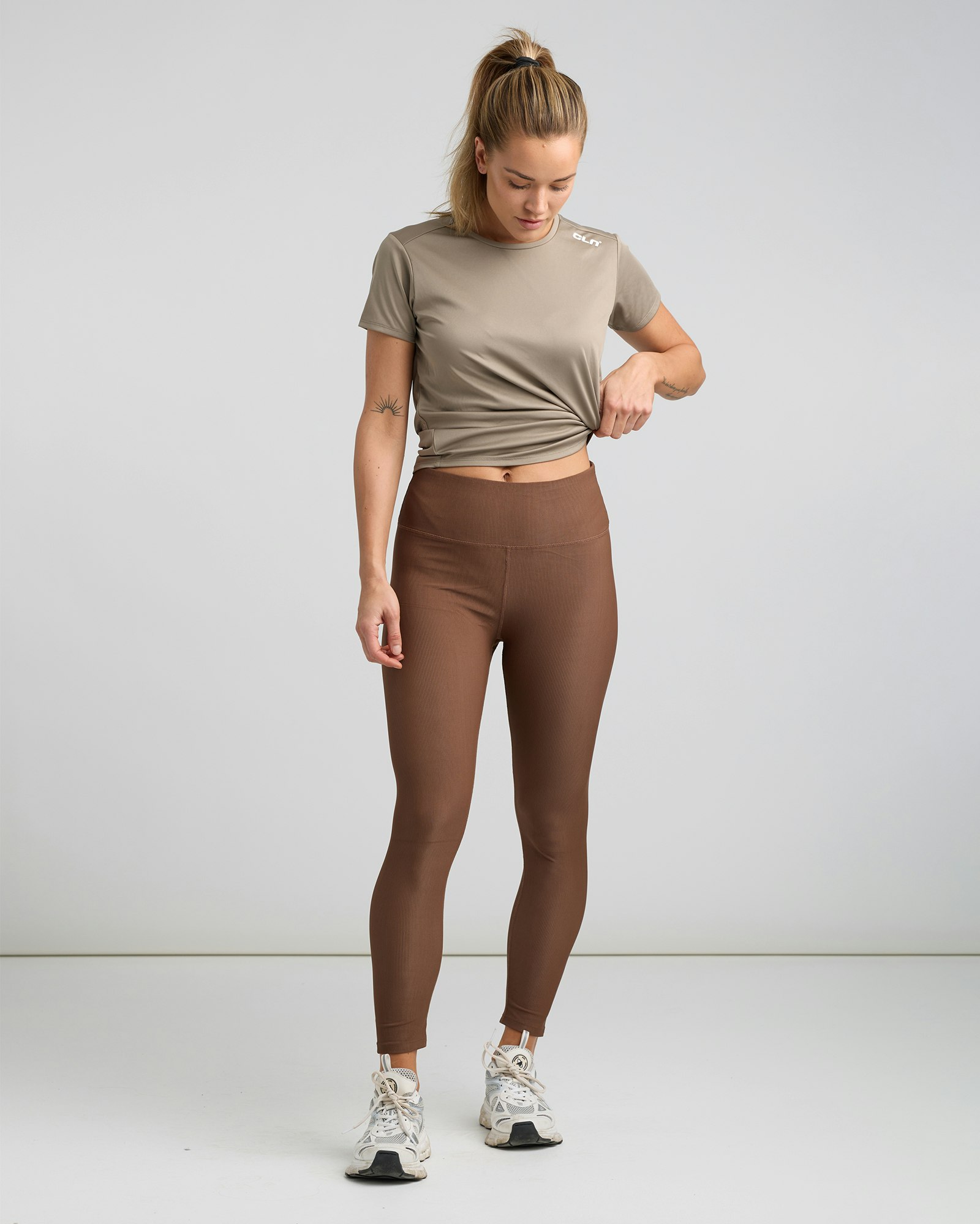 Ribbtights High Waist - Brun