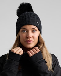 Pom-Pom Beanie, Black