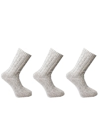 Raggsocka Ull, Ljusgrå 3-pack