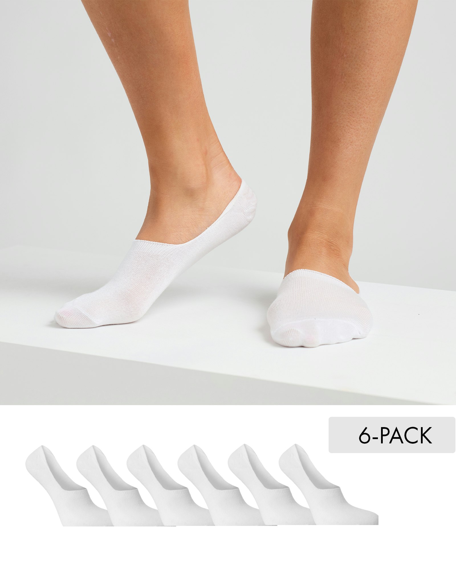 Invisible Socks Bambu, Vita 6-par