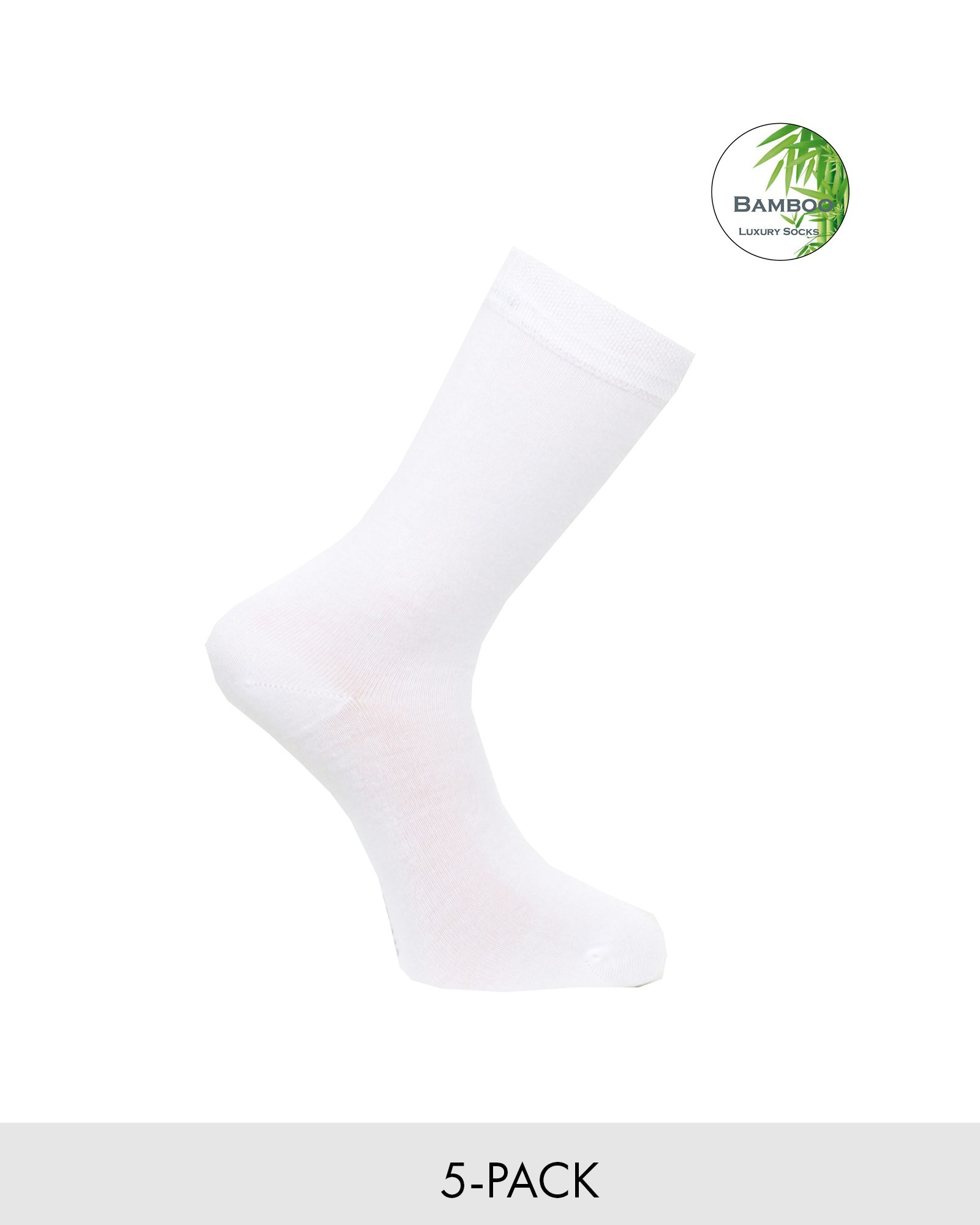 Super-Comfi Bambustrumpa, Vit 5-Par